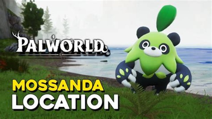 Palworld Mossanda Grass-Type version posing for Paldeck entry in main story