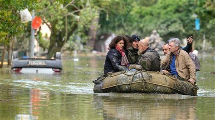 People are rescued in Faenza, Italy. Photo / AP
