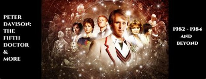 Peter Davison as the Fifth Doctor outside the Tardis
