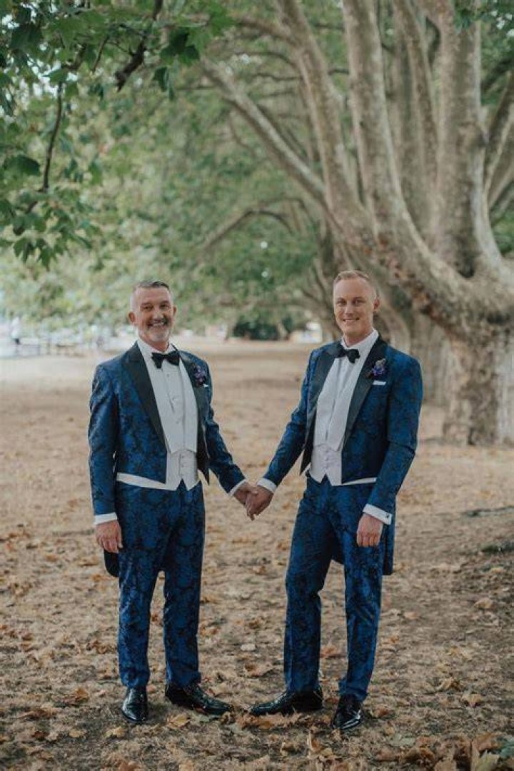 Peter MacAulay and Ryan Lightfoot on their wedding day.