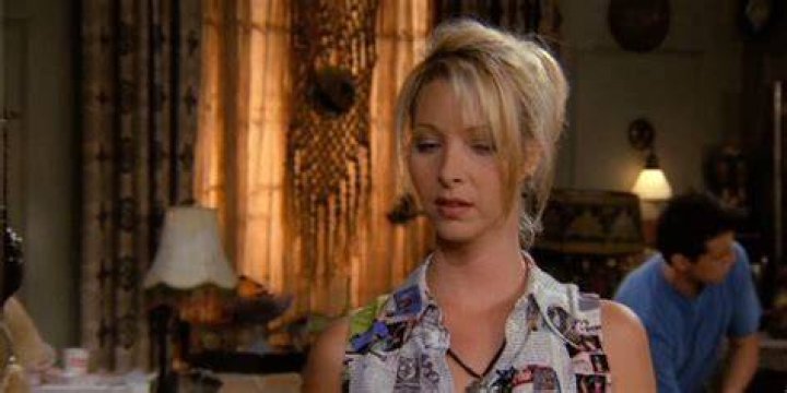 Phoebe Buffay at Mr. Heckles apartment in Friends