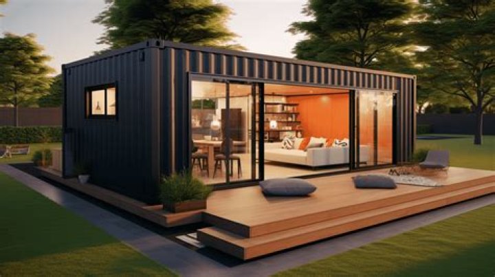 Photos of a container converted into a beautiful house.