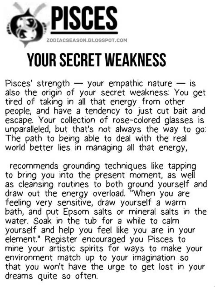Pisces secret weakness Pisces quotes, Horoscope pisces, Pisces