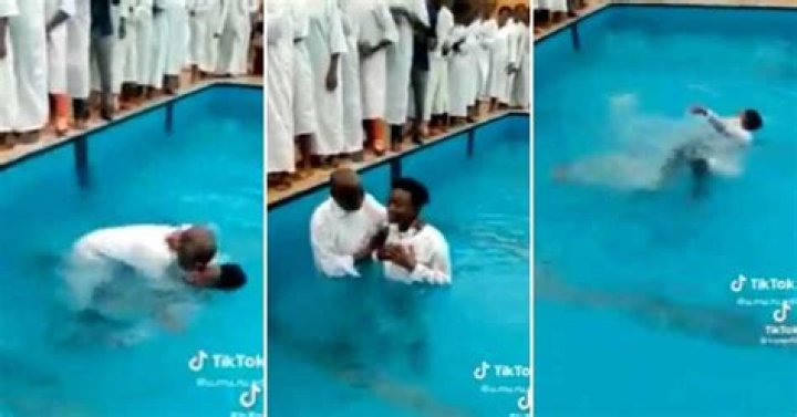 Priest almost drowning during a batisim Priest almost drowning during a batisim