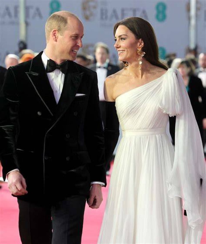 Prince William and Kate, Princess of Wales, pose for photographers upon arrival at the 76th British Academy Film Awards in London on February 19. Photo / AP