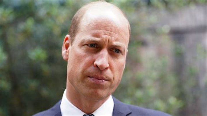 Prince William looks serious