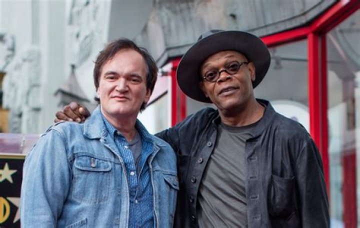 Quentin Tarantino and Samuel L. Jackson in The Hateful Eight