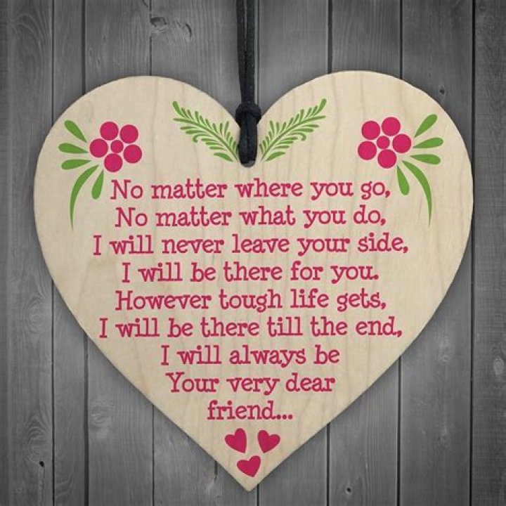 RED OCEAN Dear Friend Poem Friendship Best Friend Home Gift Hanging
