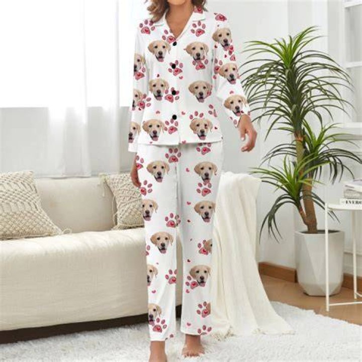 Red-bear paw themed matching pyjamas