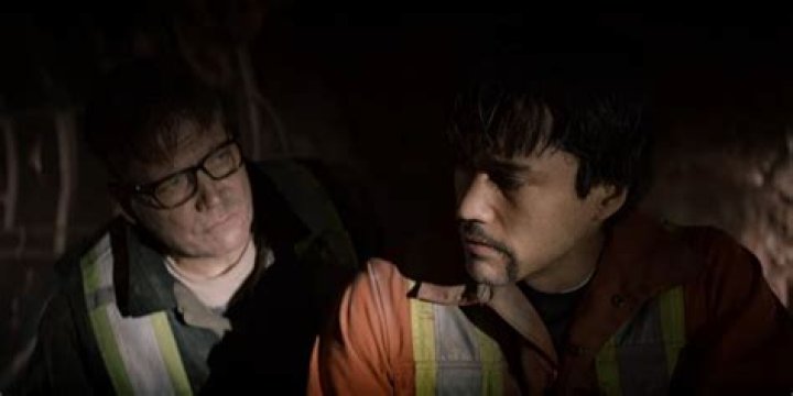 Rene Lampard and Martin Sensmeier as Cody Mantooth in The Ice Road on Netflix