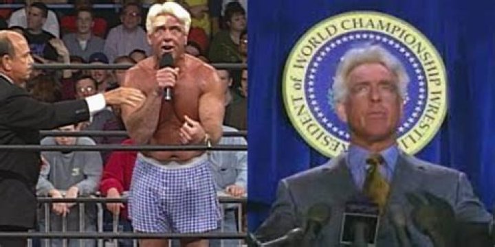 Ric Flair cuts a promo
