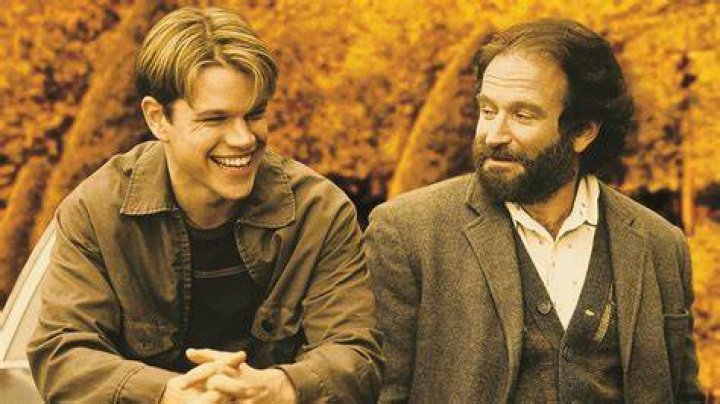 Robin Williams and Matt Damon in Good Will Hunting.