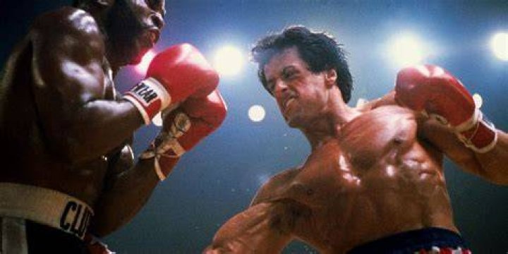 Rocky Balboa looking up in Rocky 1976