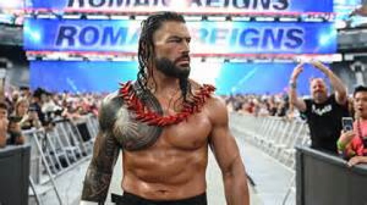 Roman Reigns is making entrance 