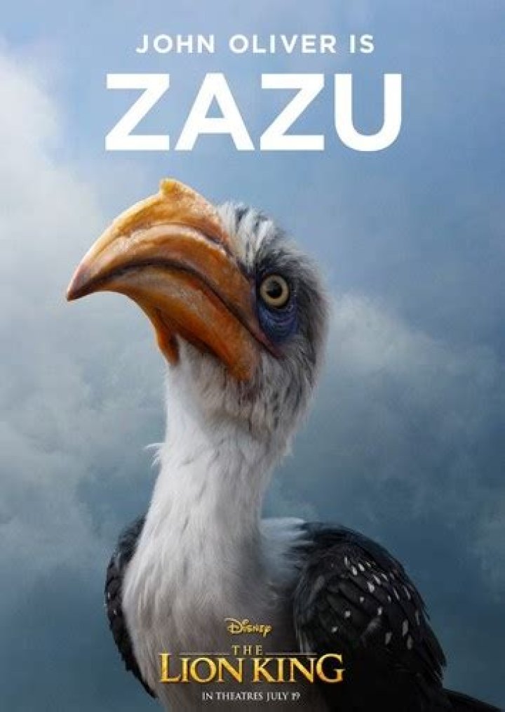 Rowan Atkinson as Zazu in The lion king remake live action 