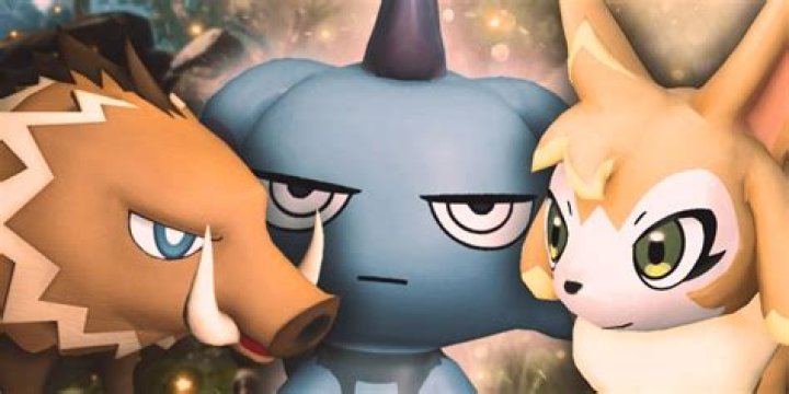 Rushoar, Depresso and Vixy from Palworld.
