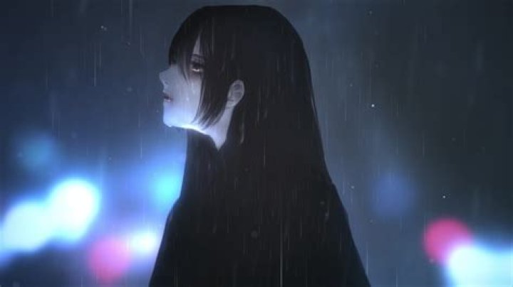 Sad Anime Girl Crying In The Rain Alone Drawing
