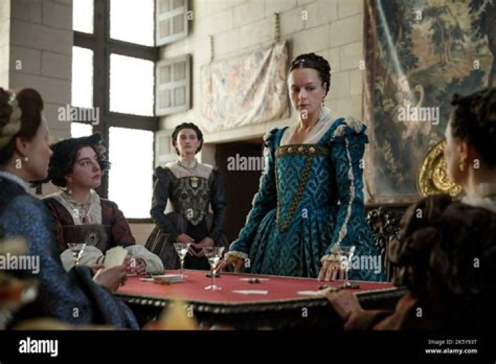 Samantha Morton as Catherine de Medici looking annoyed in The Serpent Queen