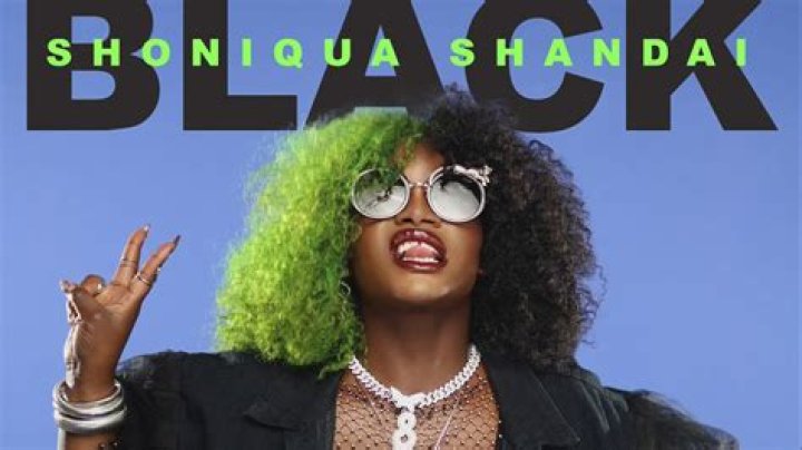 Shoniqua Shandai wearing black lipstick