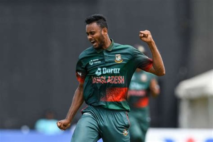 Shoriful Islam celebrates a wicket against the Black Caps. Photo / Photosport