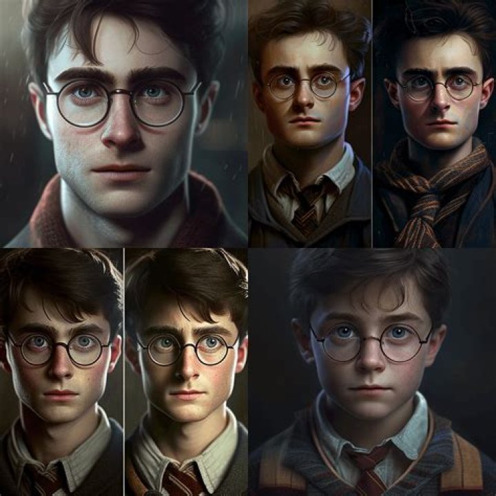 Side-by-side images of Harry Potter and a Gryffindor male protagonist from Hogwarts Legacy.