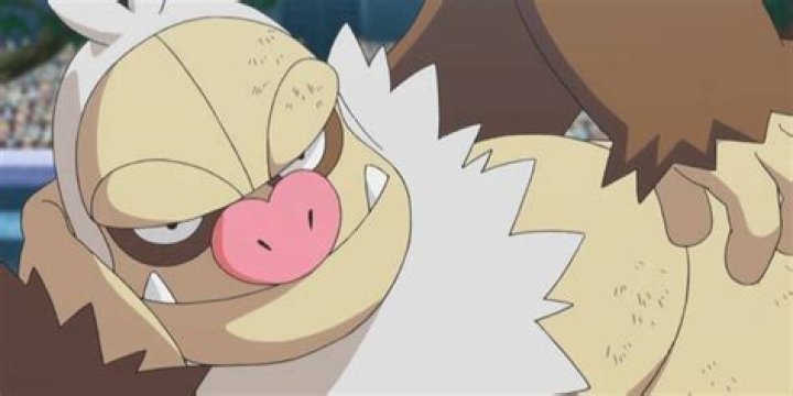 Slaking lounges and smirks in the Pok&eacute;mon anime.