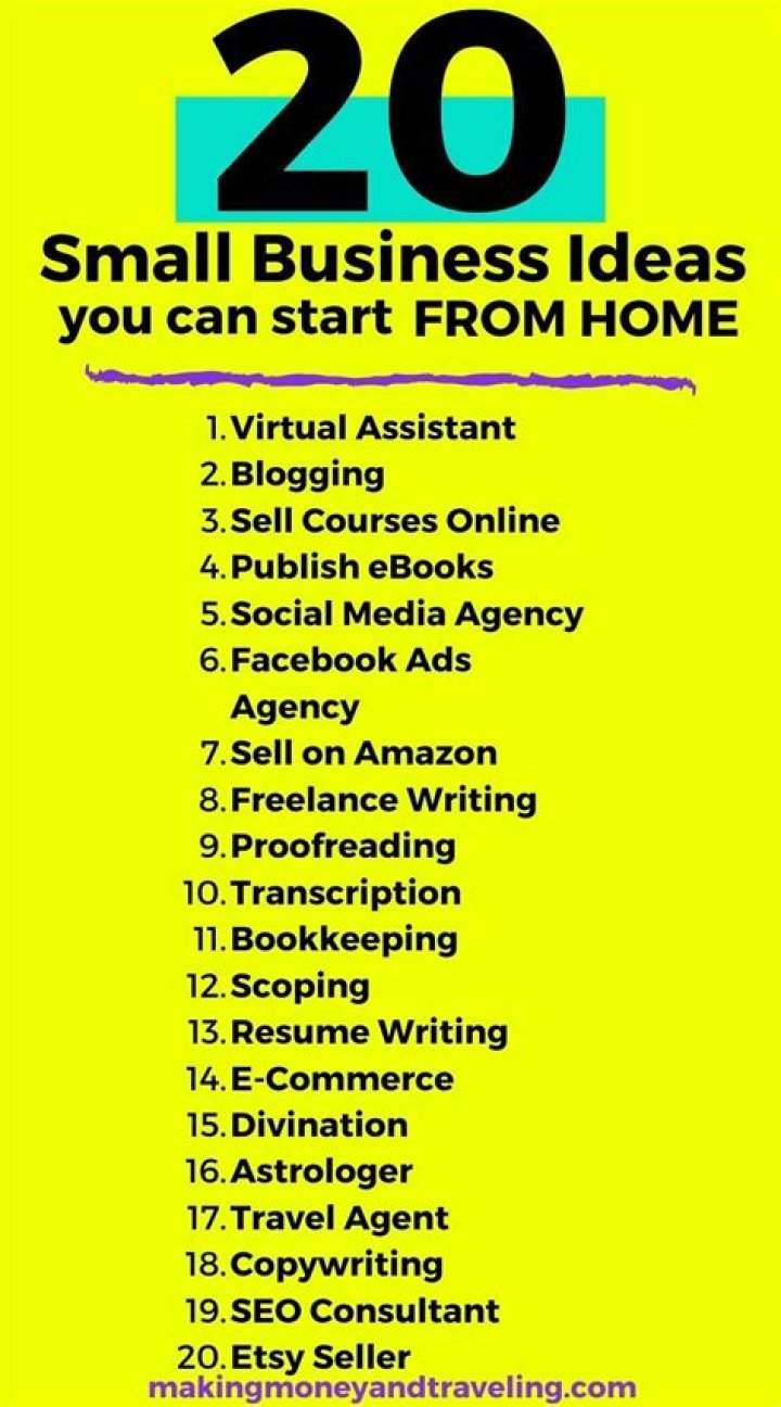 small business ideas at home