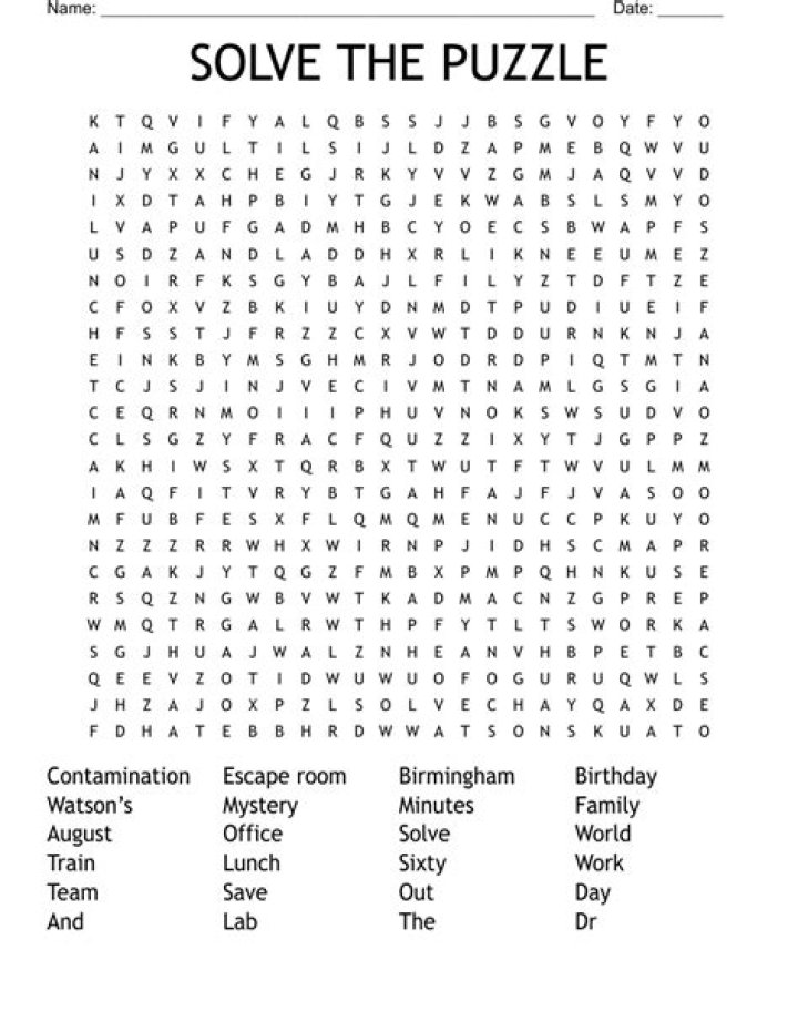SOLVE THE PUZZLE Word Search WordMint