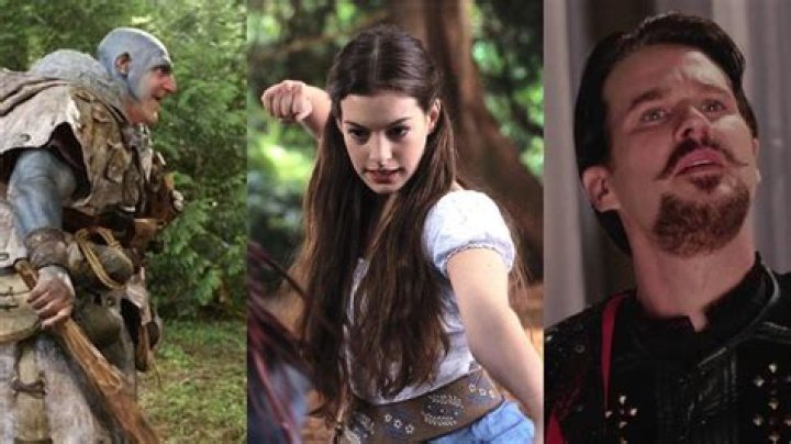 Split image of a troll, Ella and the villain in Ella Enchanted