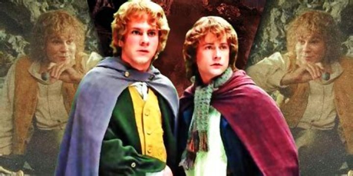 Split image of Sam, Merry, and Pippin in Lord of the Rings