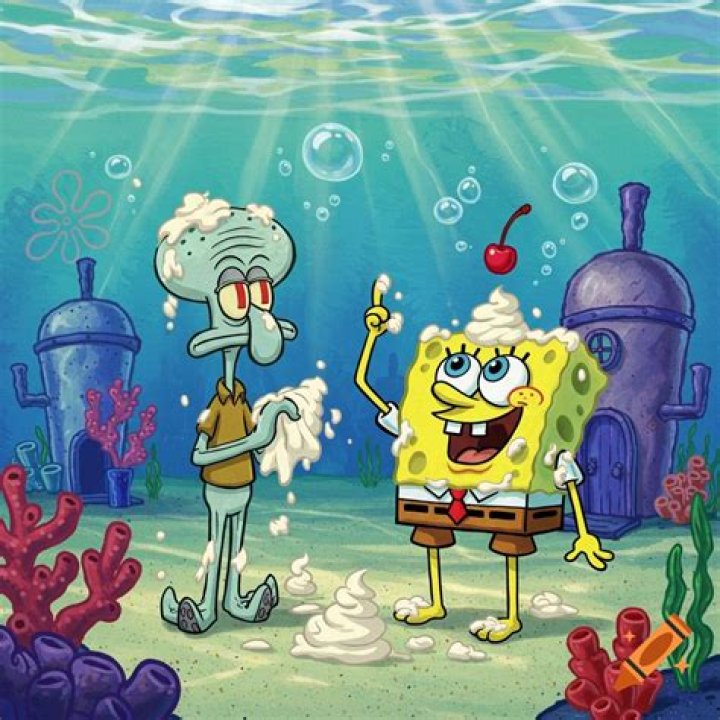 Squidward with SpongeBob and SpongeBob clones in SB-129 episode