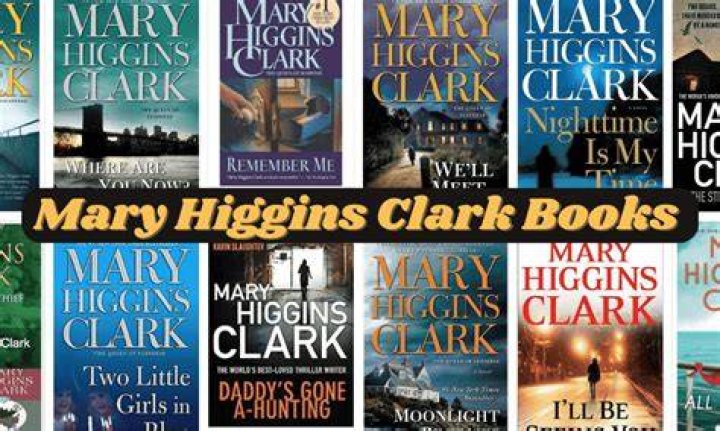 stacks of Mary Higgins Clark books