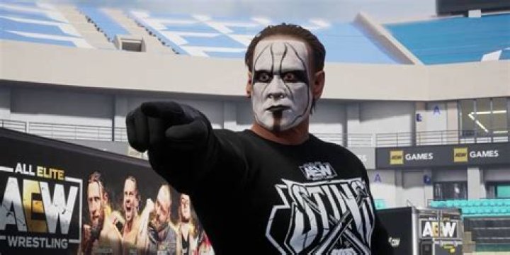 sting pointing in stadium in aew fight forever
