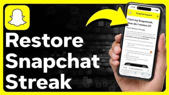 Streak Restore option on Snapchat