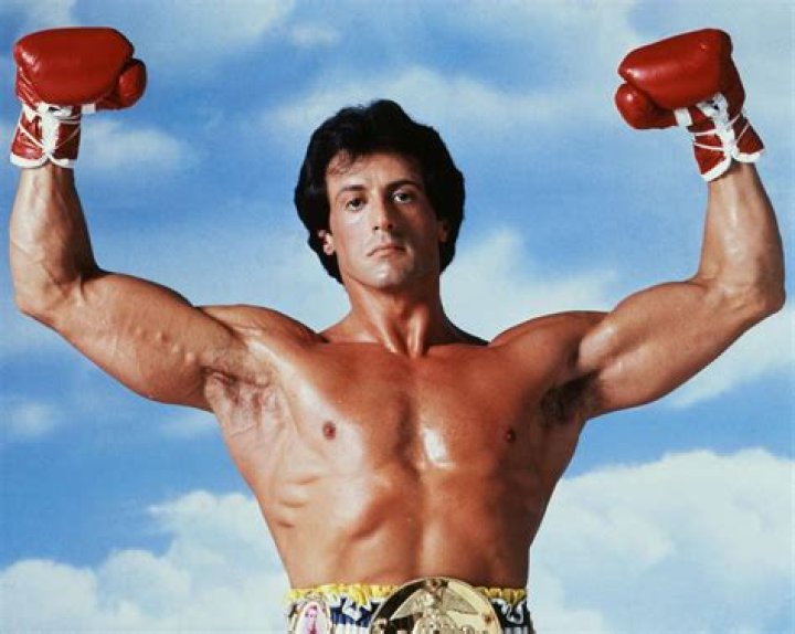 Sylvester Stallone as Rocky Balboa and Carl Weathers as Apollo Creed in Rocky 1976