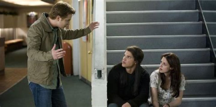 Taylor Lautner as Jacob and Kristen Stewart as Bella in The Twilight Saga Eclipse