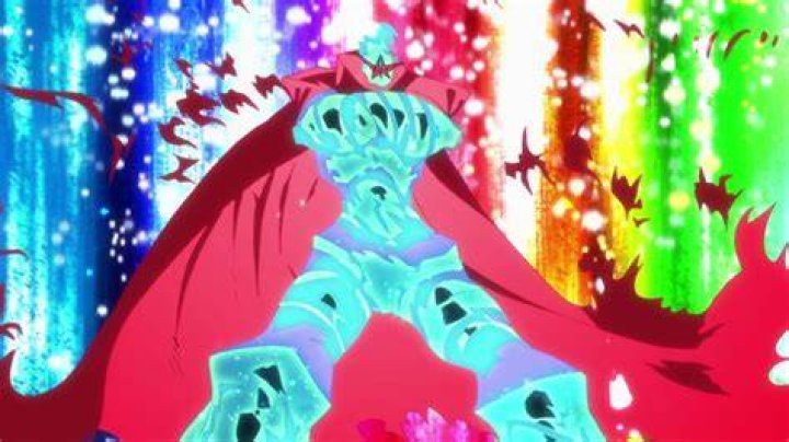 Tengen Toppa Gurren Lagann Final Scene depicting the main character with his back turned, walking away with his jacket flying behind him.