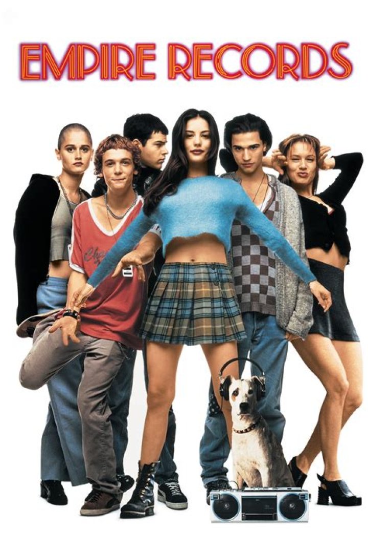 The cast of Empire Records sat on the roof of the store