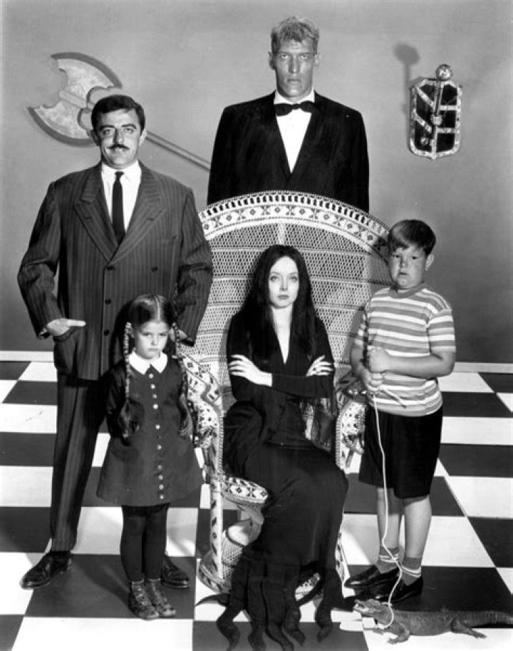 The cast of The Addams Family 1960s TV show