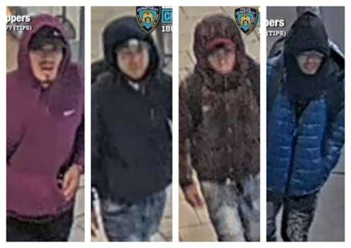 The four suspects as they appear in the ISIS inspired video filmed a week before the murders.
