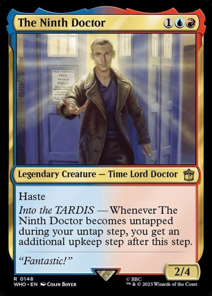 The Ninth Doctor looking on in Doctor Who
