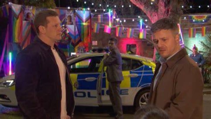 The police arrive to arrest Derek in American History X.