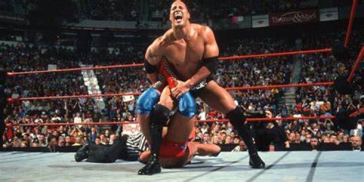 The Rock v Kurt Angle No Way Out 2001 Cropped