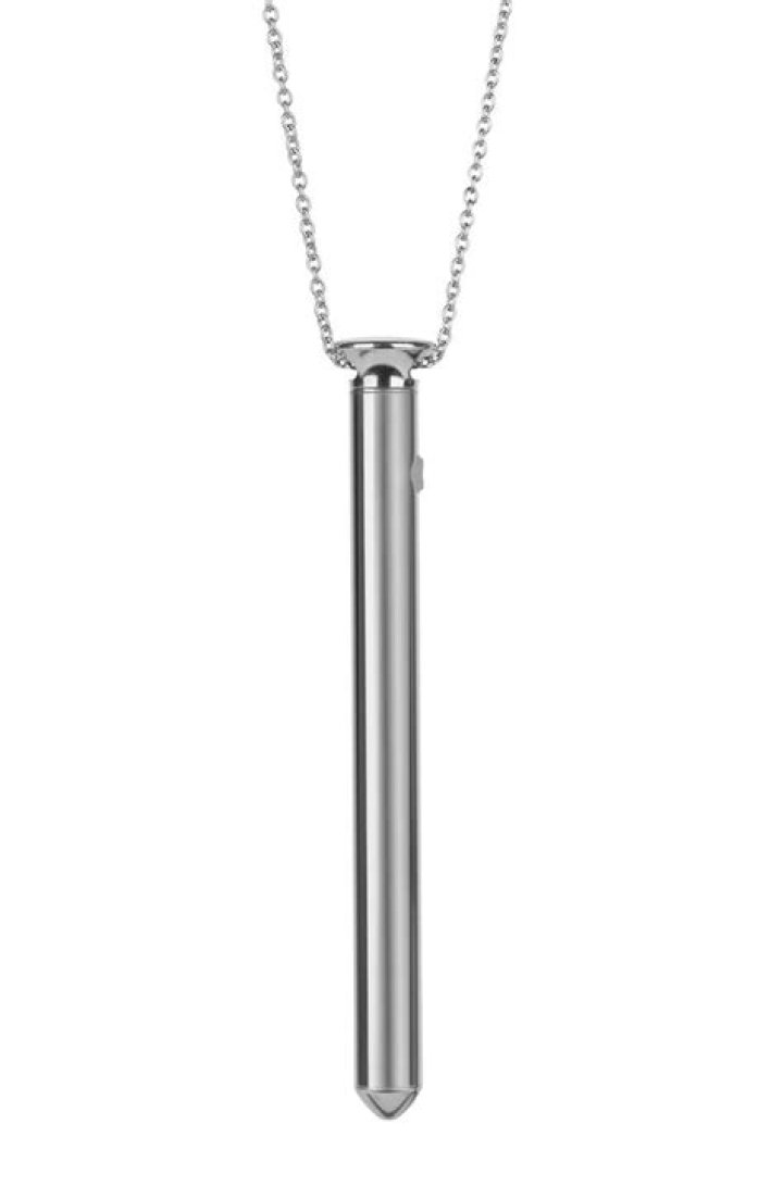 The vesper vibrator necklace featured in the Goop gift guide. Photo / Goop