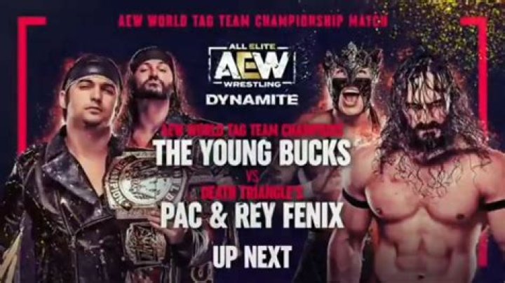 The Young Bucks Vs Pac &amp; Rey Fenix at Double Or Nothing 2019.