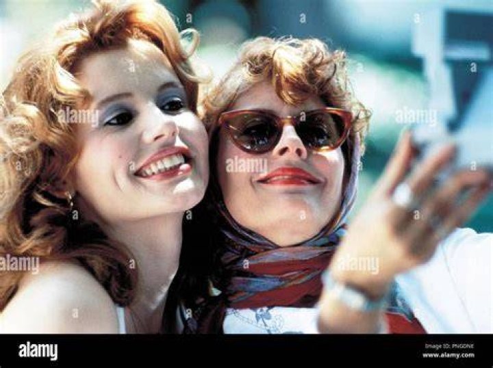 Thelma and Louise stars Geena Davis and Susan Sarandon.