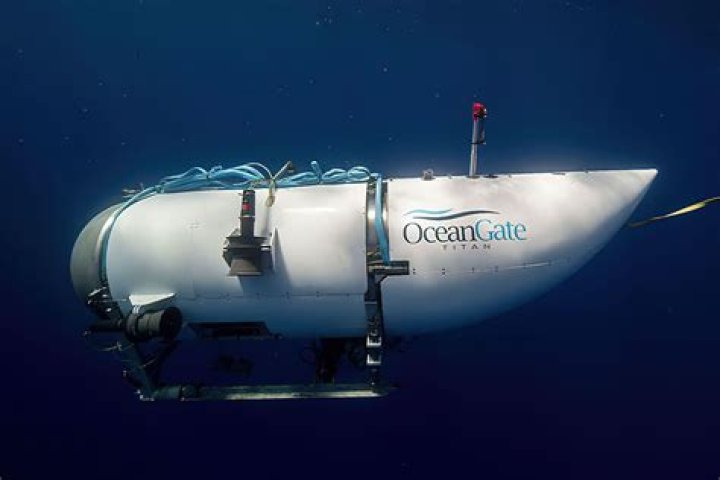 This photo provided by OceanGate Expeditions shows a submersible vessel named Titan used to visit the wreckage site of the Titanic. Photo / AP