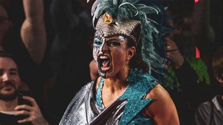 Thunder Rosa making her entrance at AEW Double or Nothing 2022 with a tribute to those killed in the Uvalde shooting