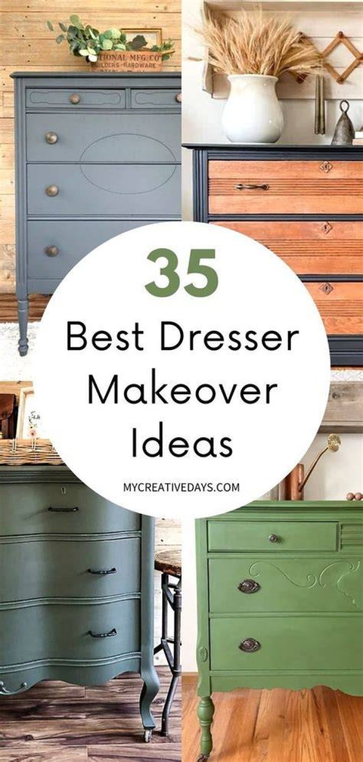 TikTok video of dresser makeover by woman