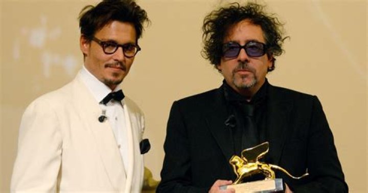 Tim Burton with Johnny Depp and Gene Wilder as Willy Wonka